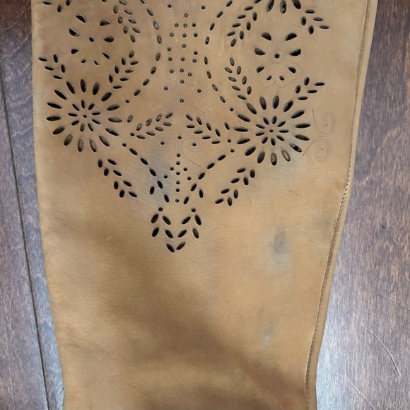 Anthropologie Openwork Laurel Boots Laser Cut in Brown Nubuck, Size6 EU36 - Picture 6 of 15